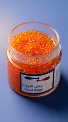 Trout Roe crunchy bright orange pearls, delicately salted