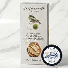 Pairing Set "Beluga Caspian Gold 30gr + Crackers Virgin olive oil & sea salt (Gluten free)"