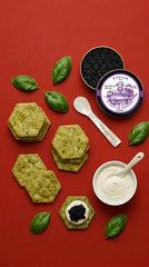 Pairing Set " Siberian Osetra Caspian Gold 30gr+Crackers Basil and Extra Virgin Oil 125gr"