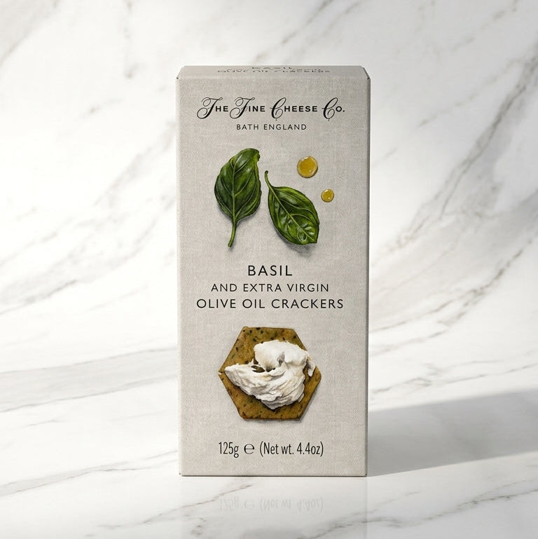 Crackers Basil & Extra Virgin Olive Oil - 125g