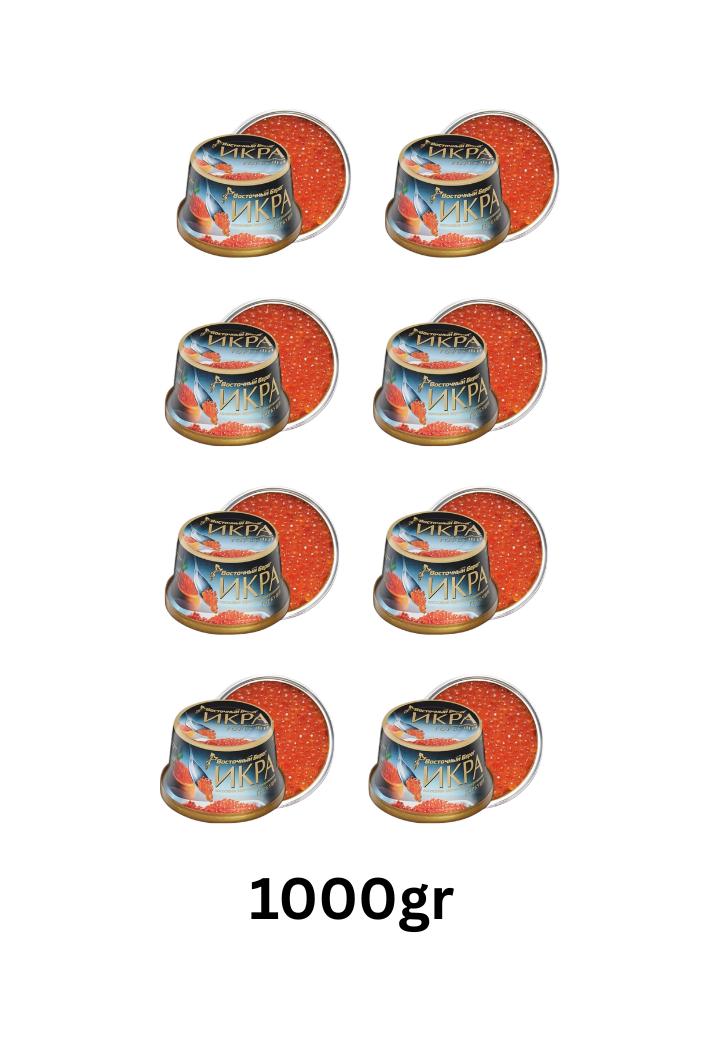 Humpback Salmon Roe (GORBUSHA) No preservatives - 8x125gr - VOSTOCHNIY BEREG