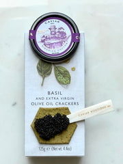 Pairing Set " Siberian Osetra Caspian Gold 30gr+Crackers Basil and Extra Virgin Oil 125gr"