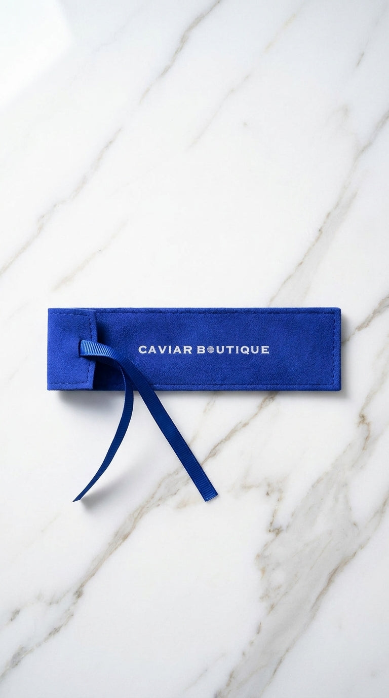 Mother of pearl Spoon in pouche Caviar Boutique