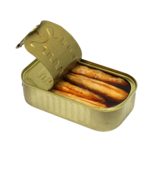 Skinless & Boneless Sardines in Hot Olive Oil 120gr - Can Fish