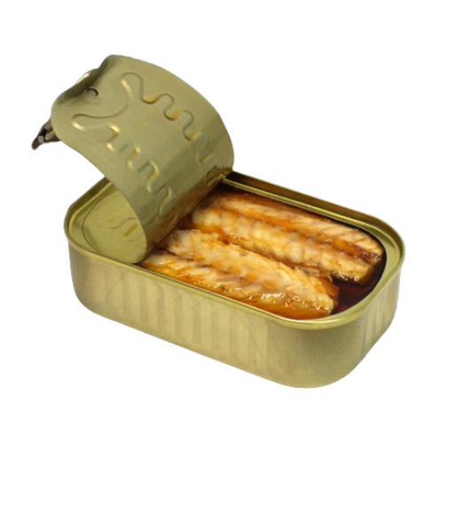Mackerel Fillets in Hot Olive Oil 120gr - Can Fish